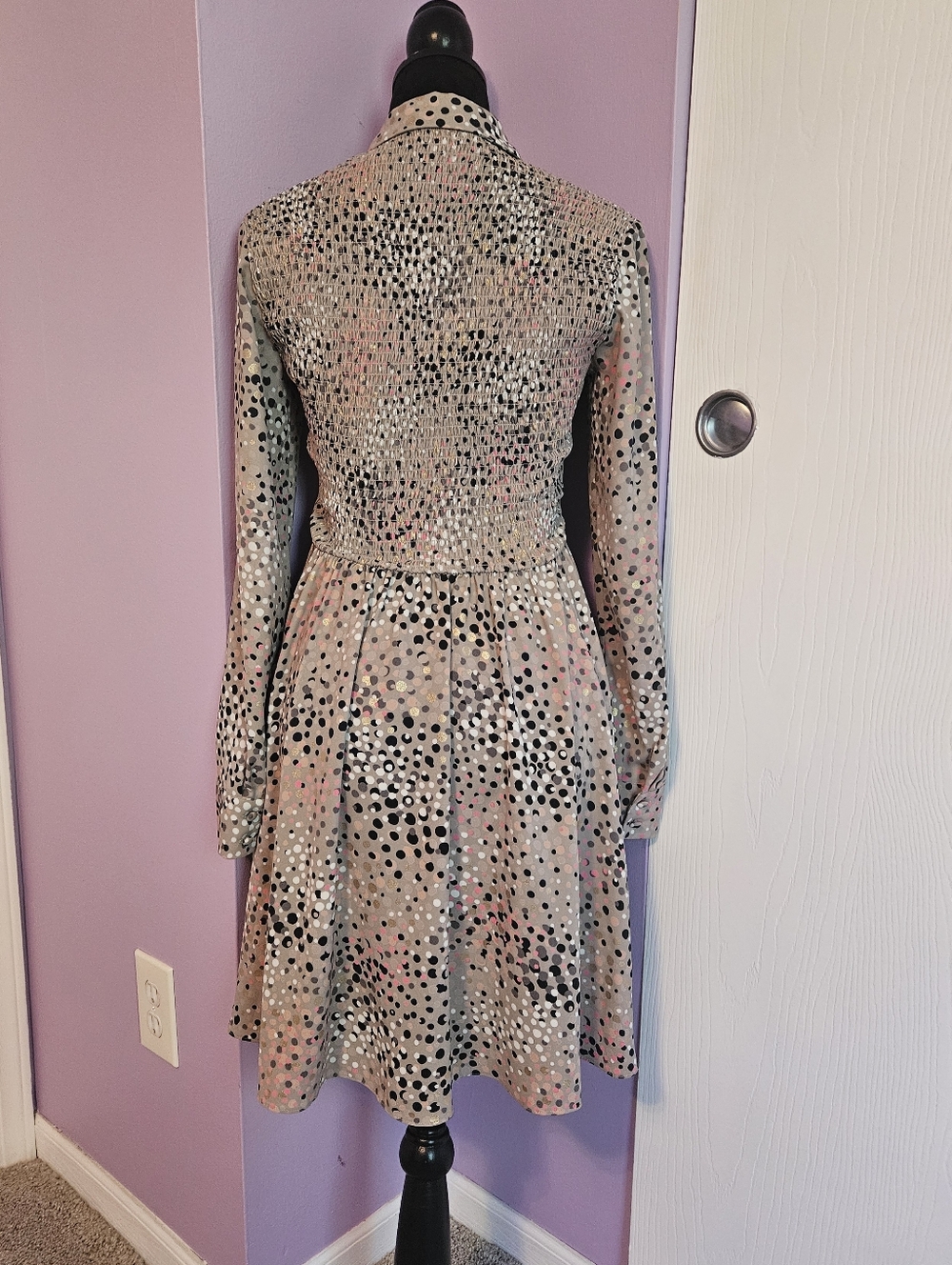 Kate Spade Soiree Polka Dot Shirt Dress  💕 Size 0 - Picture 7 of 8